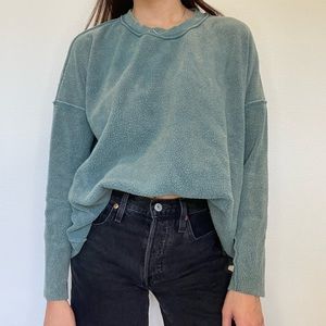 Free People - Oversized Teal Sweater - Size: XS